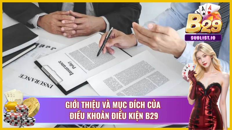 Điều Khoản Và Điều Kiện B29 - Quy Định, Chính Sách Và An Toàn 1 Giới thiệu về điều khoản và điều kiện B29