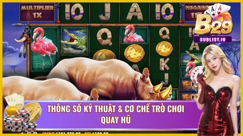 Great Rhino Megaways B29 - Vòng Quay Ăn Tiền Đỉnh Cao 3 Tìm hiểu thông số kỹ thuật và cơ cấu slot Megaways